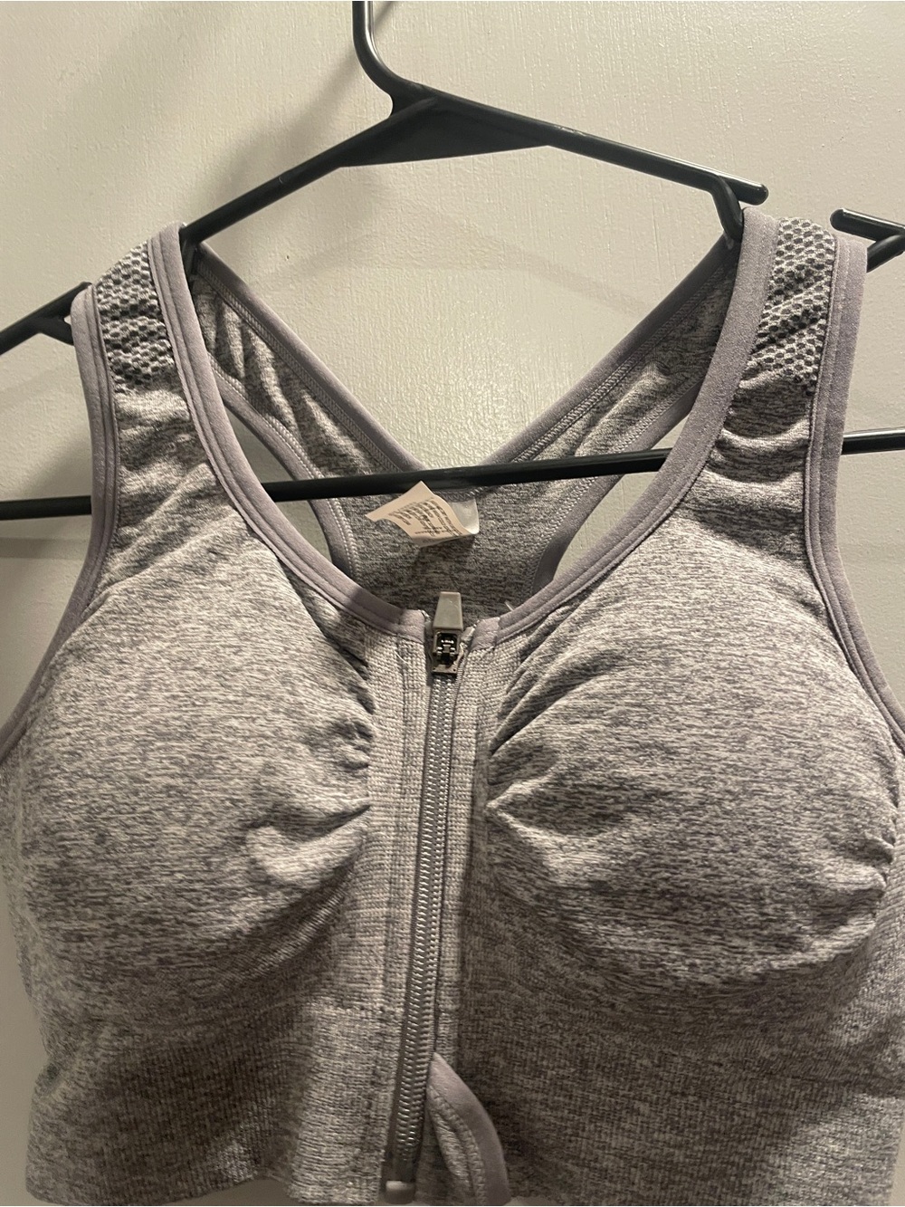 90 Degree 3-pack Front-Zip Support Tank Sports Bra white, gray, black size S - Picture 4 of 10